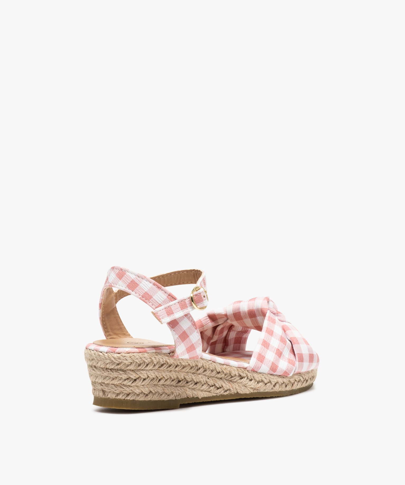 Sandales fille compensées dessus en broderie anglaise imprime | GEMO