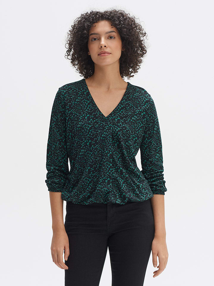 OPUS Bluse in Grün/ Schwarz günstig kaufen