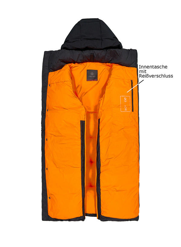 FIRE   ICE, Hybrid Daunenmantel Walt, Mikrofaser wasserabweisend, schwarz