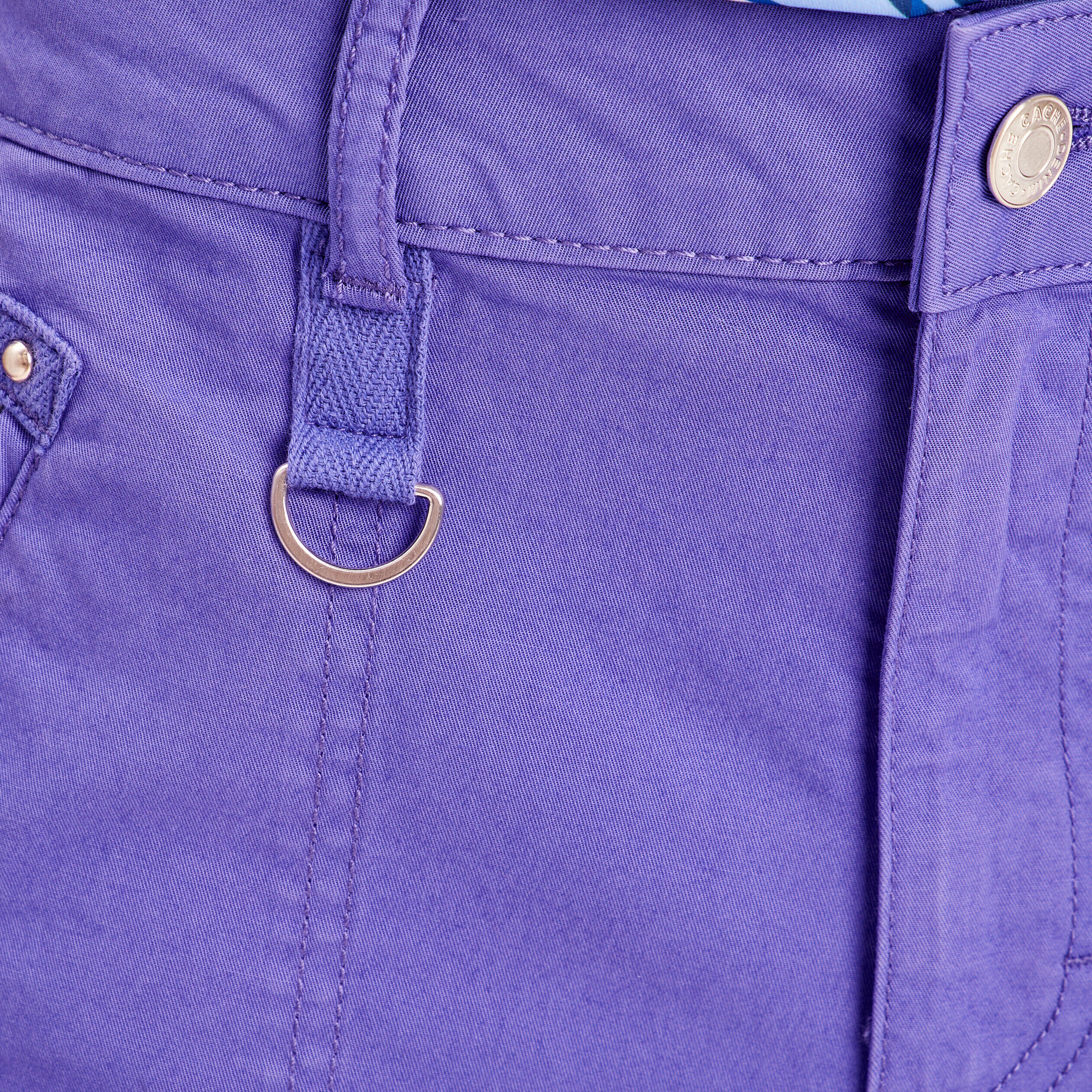Short ajusté détails zippés violet femme | Cache Cache