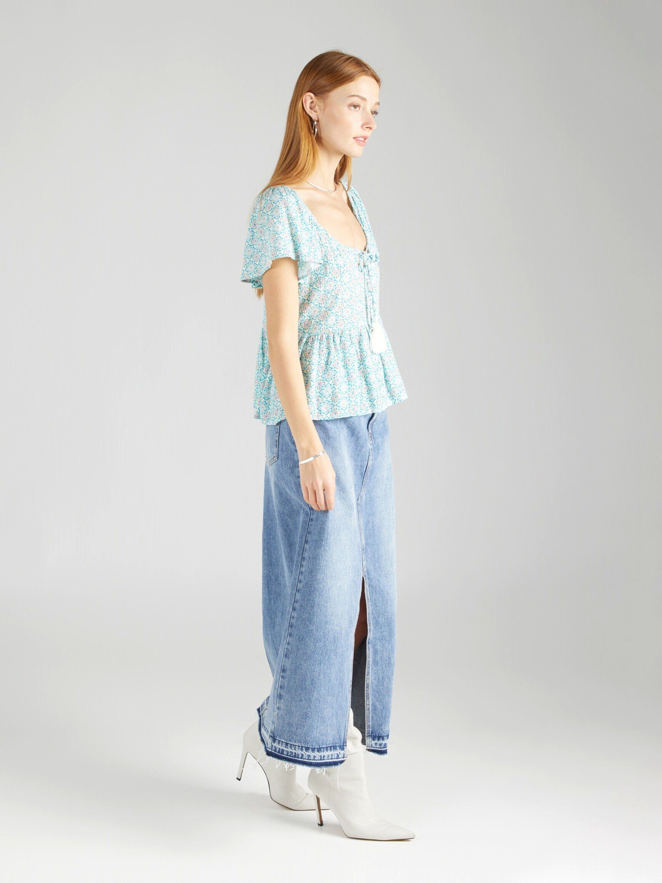 Springfield Funktionsbluse (1-tlg) Drapiert/gerafft, Schößchen, Fransen