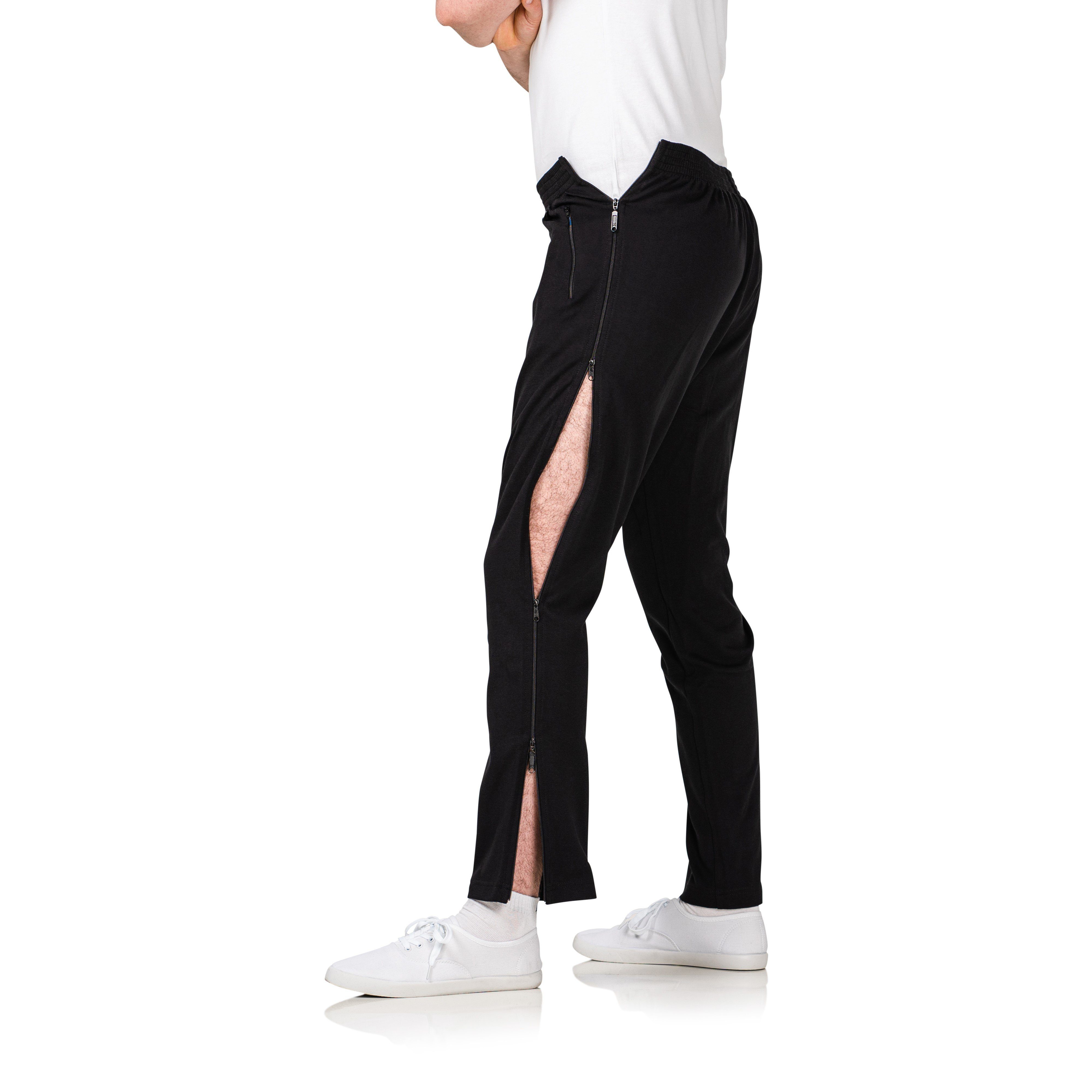 STAUTZ Funktionshose Stautz® Premium Reha-Hose für Herren – Einzigartiger 4-Wege Reißverschluss für beliebige seitliche Öffnung - Komfortables Tragegefühl und modische Passform - Optimal geeignet für Rehabilitations- und Pflegezwecke besonders angene