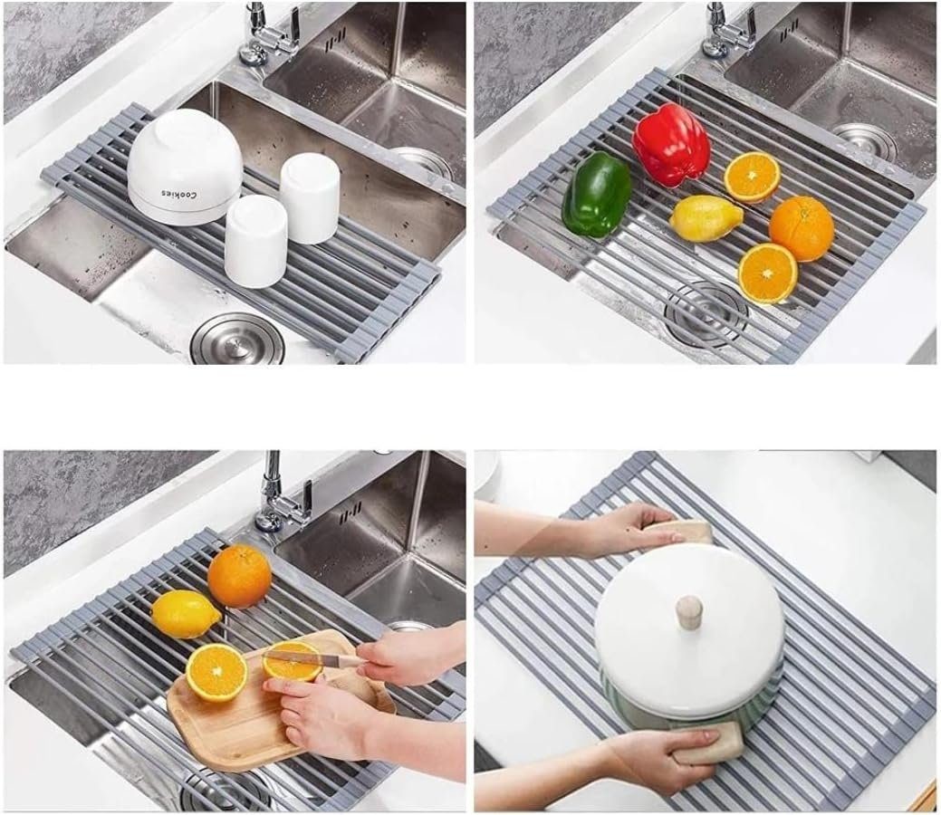 KLLGIA Campingtoilette Besteckabtropfgestell aus silikonbeschichtetem Edelstahl, (1-St)