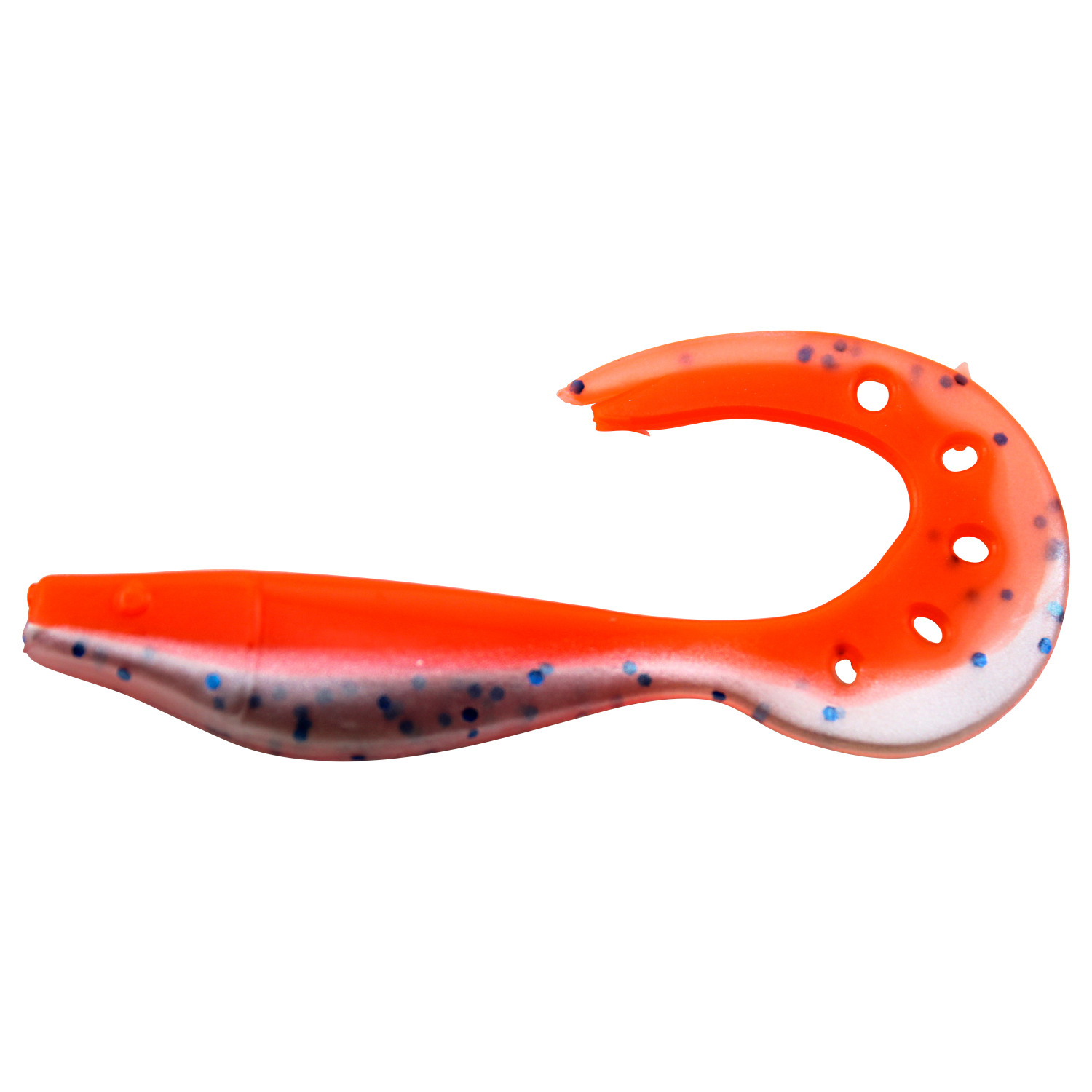 Kogha Twister Räuberfänger Punched Tail (Weiß/Rot/Glitter)
