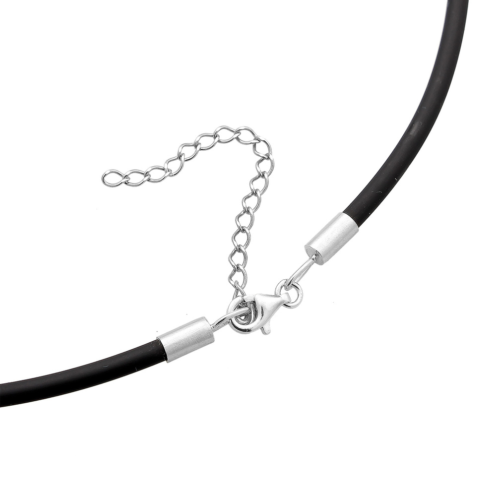Nenalina Nenalina Collier en noir et pendentif avec une perle synthétique blanche de 12 mm collier