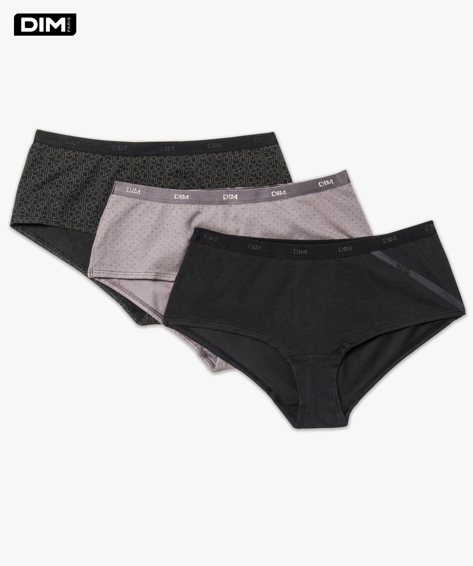 Lot de 3 shorties pockets de DIM noir | GEMO