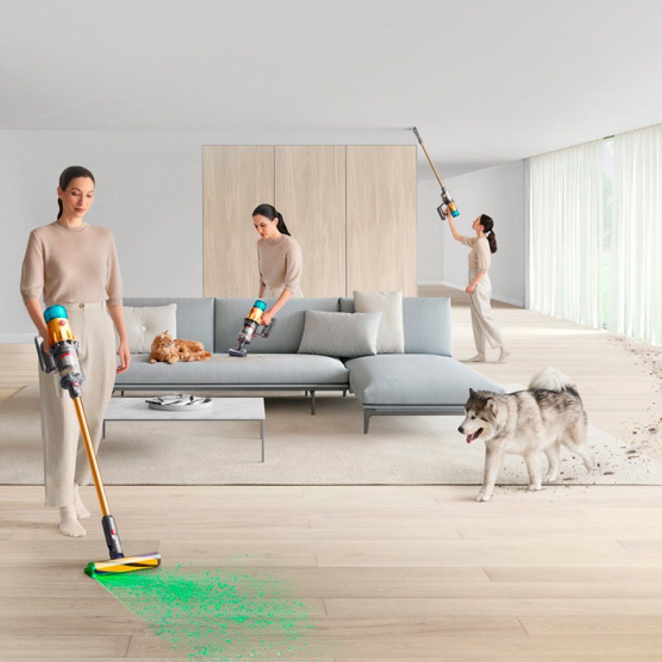 DYSON Akku-Hand-und Stielstaubsauger V12™ Detect Slim Absolute, 545 W, Beutellos