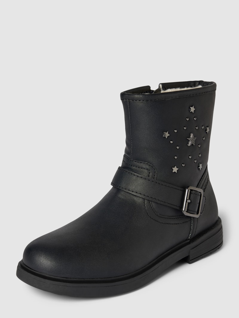 Stiefel mit Dornschließe Modell 'ECLAIR' in schwarz