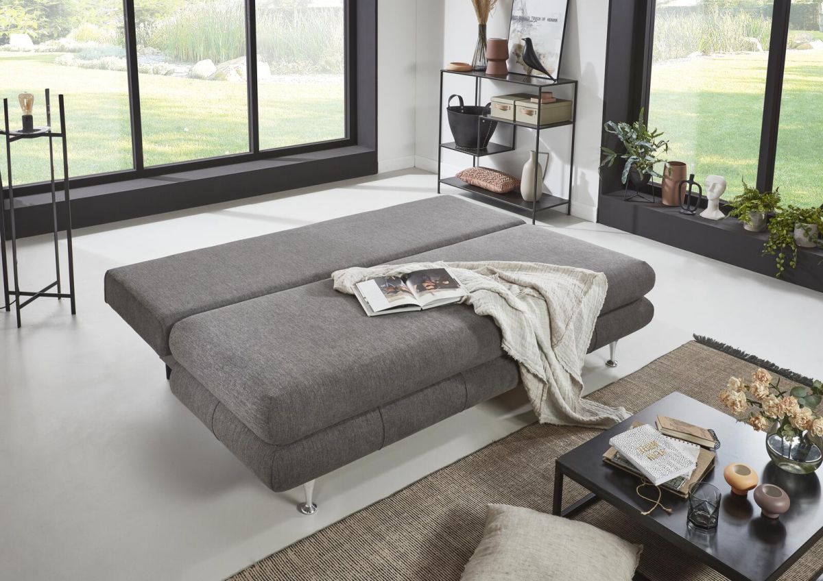 Sun Garden Schlafsofa Benfeld mit Stauraum Grau