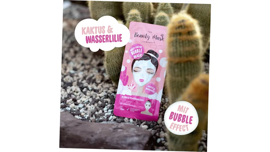 The Beauty Mask Company Bubble Tuchmaske Crazy Cactus