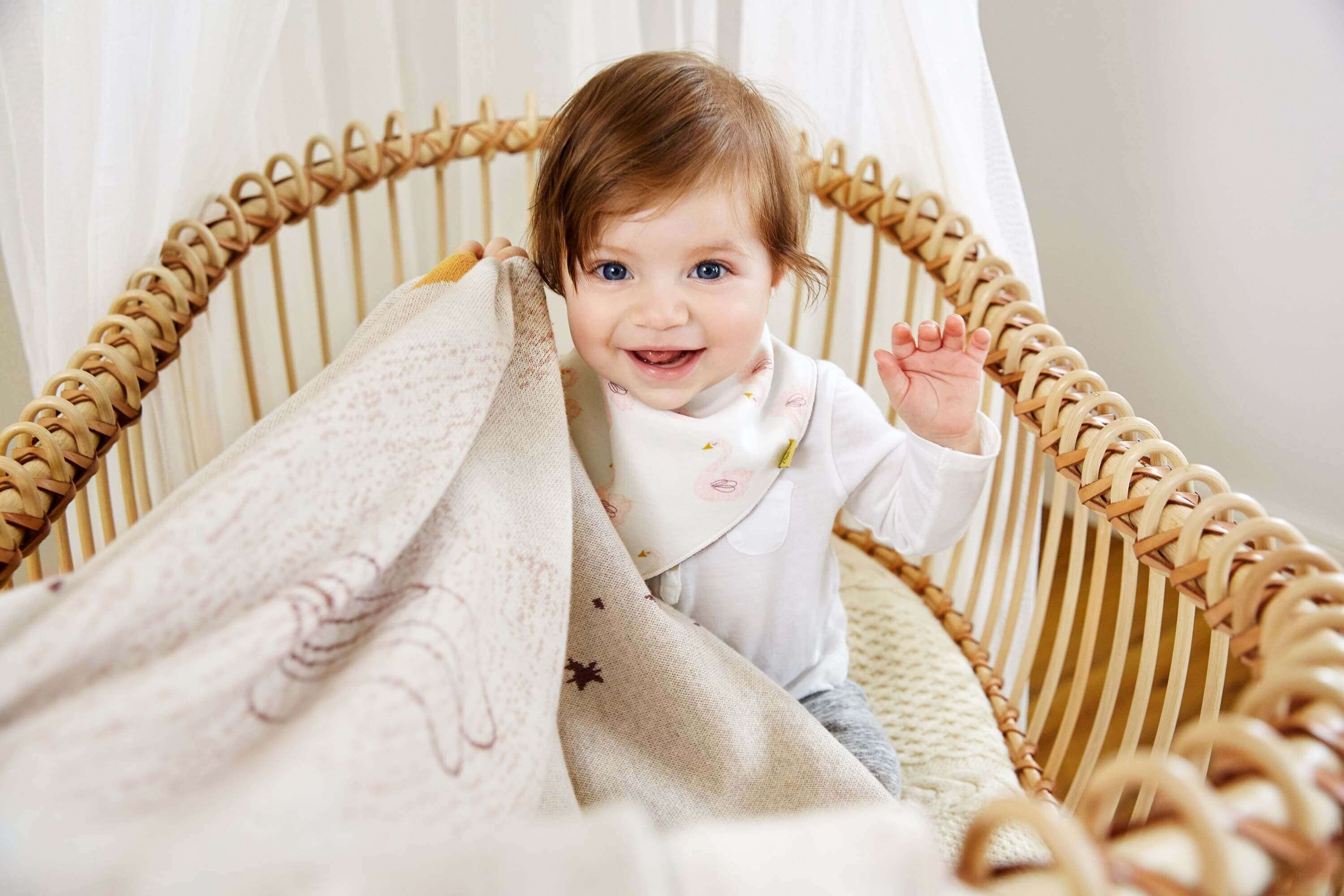 Dreieckstuch Baby - Bandana, Little Water Swan