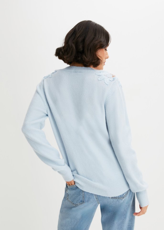 Pullover in Wickeloptik