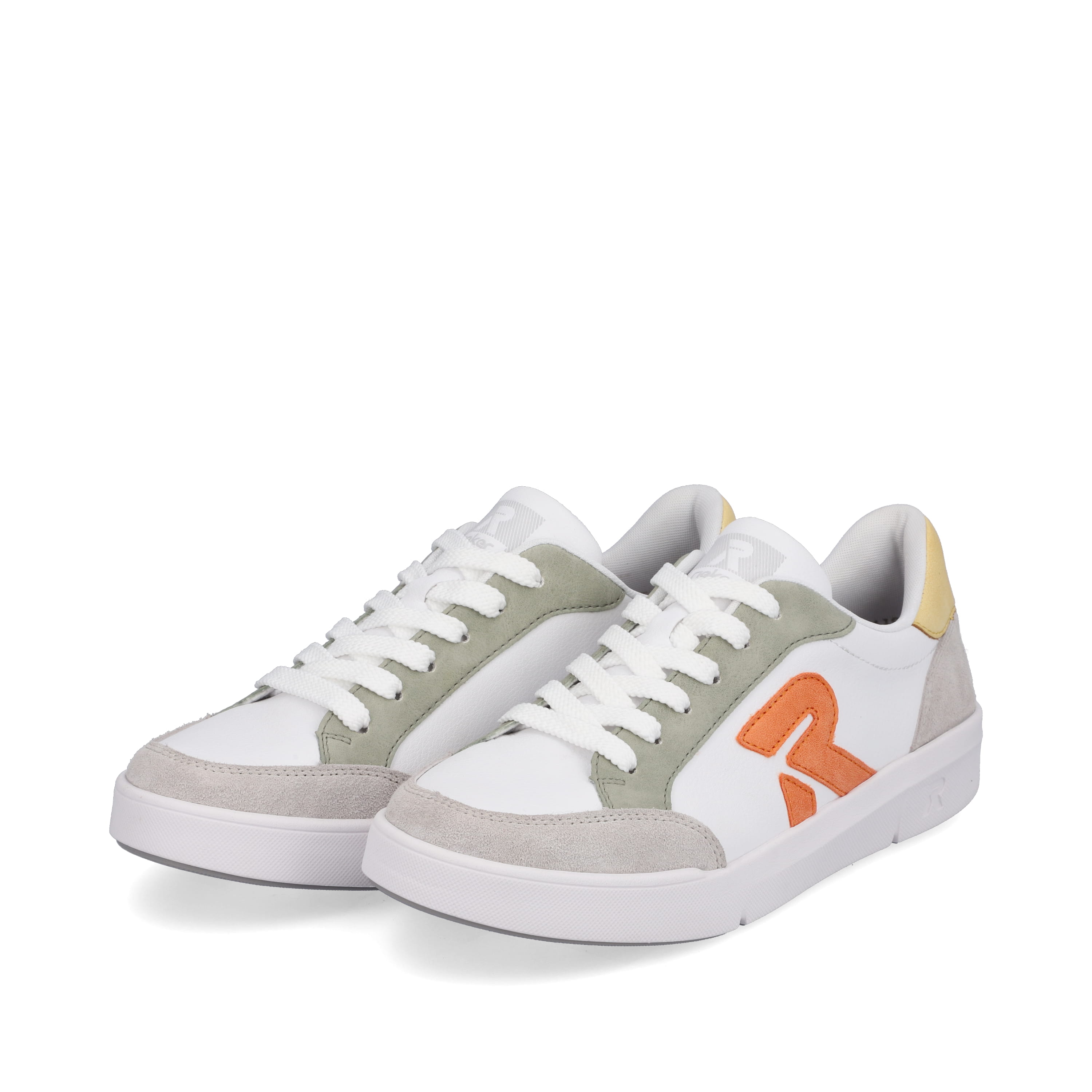 Rieker Damen Sneaker Low swan-white arctic-grey