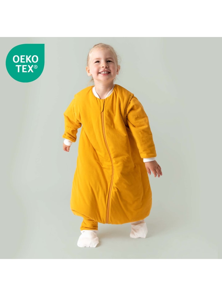 Schlummersack Schlafsack mit Füßen und umklappbaren Bündchen 2.5 Tog in Orange günstig kaufen