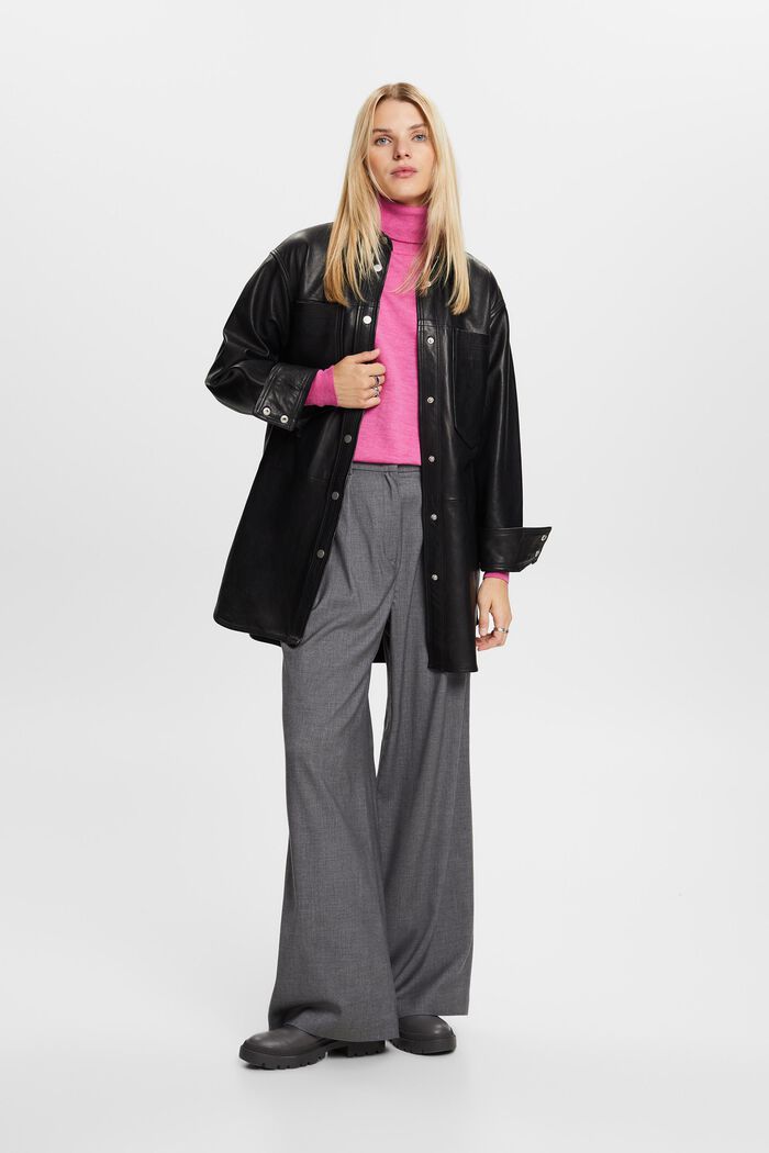 Oversize Rollkragenpullover aus Wolle