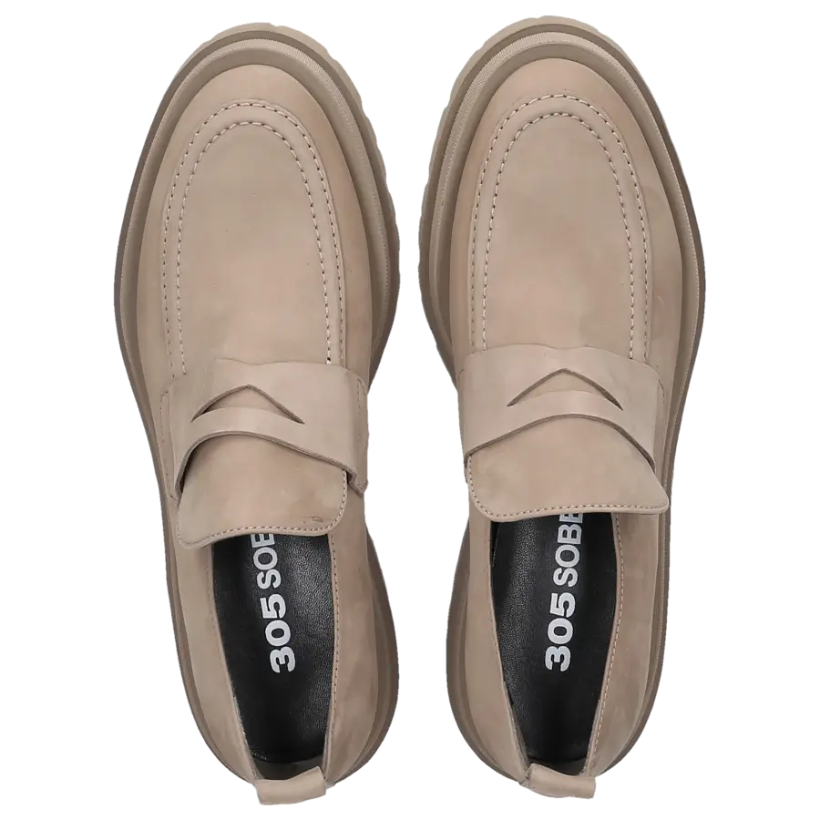 305 SOBE - Loafer HUSKIE Nubukleder - beige