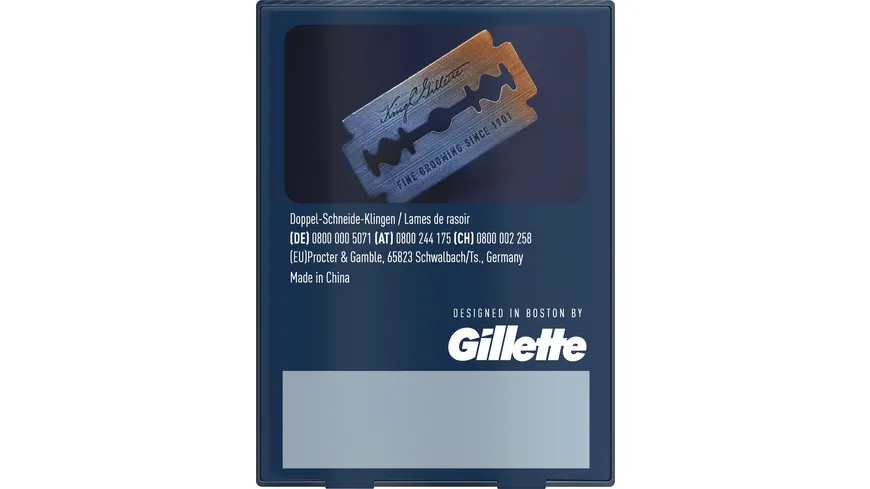 King C. Gillette Klingen für Rasierhobel