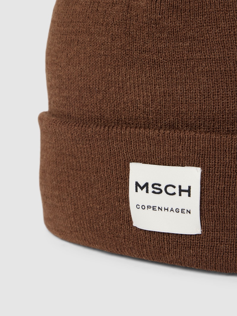 Beanie aus Woll-Mix Modell 'MOJO' in mittelbraun