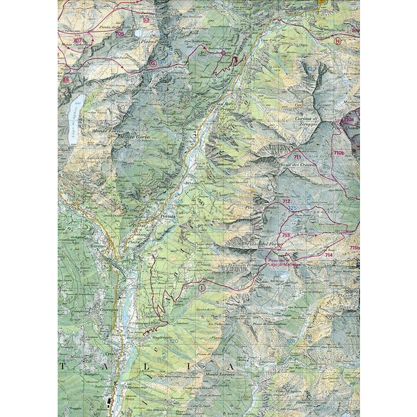 Swisstopo 1 : 50 000 Valle Antigorio Skiroutenkarte - Wanderkarte