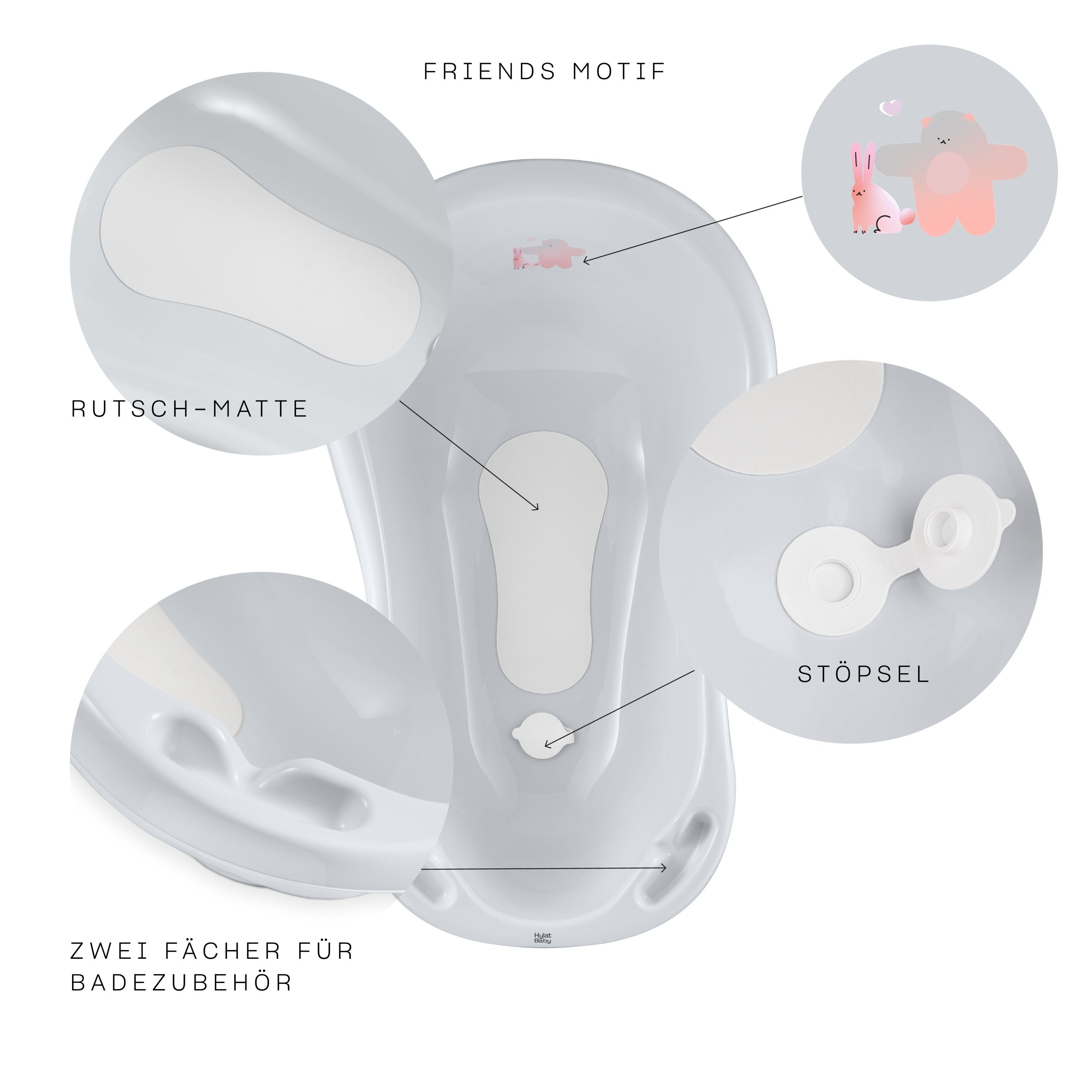 Hylat Baby Babybadewanne Produkte für Kinder, (Set)