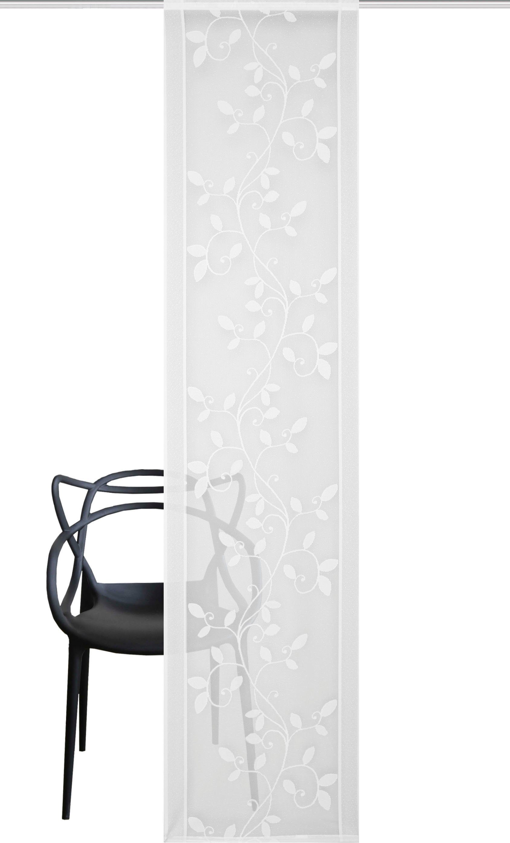 Schiebegardine RANUS, HOME WOHNIDEEN, Klettschiene (1 St), transparent, Wirkware, Schiebegardine RANUS Jacquard