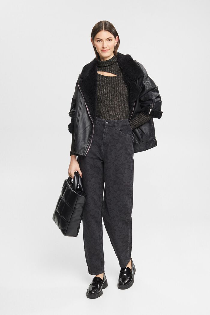 Bedruckte High-Rise-Jeans im Banana Fit