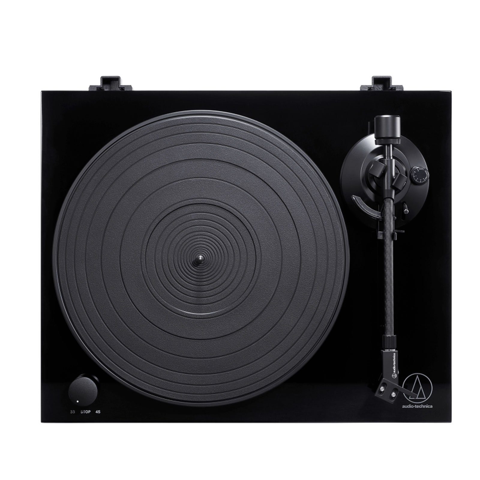 audio-technica AT-LPW50PB Plattenspieler (Riemenantrieb, Geschwindigkeitssensor, Anti-Skating-Kontrolle)