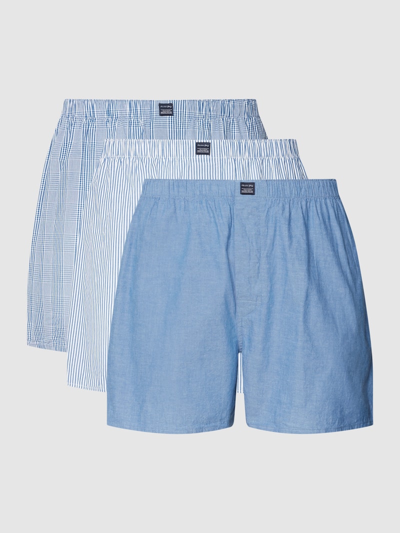 Boxershorts mit Streifenmuster im 3er-Pack in royalblau