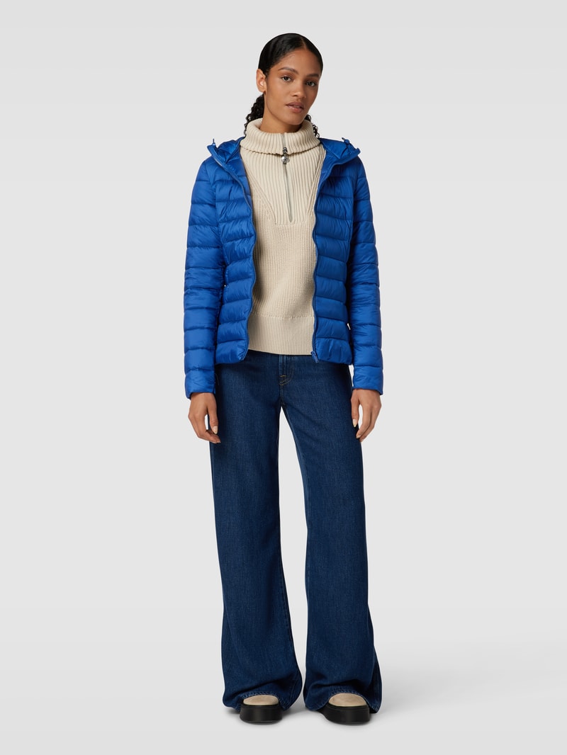 Steppjacke mit Kapuze in blau