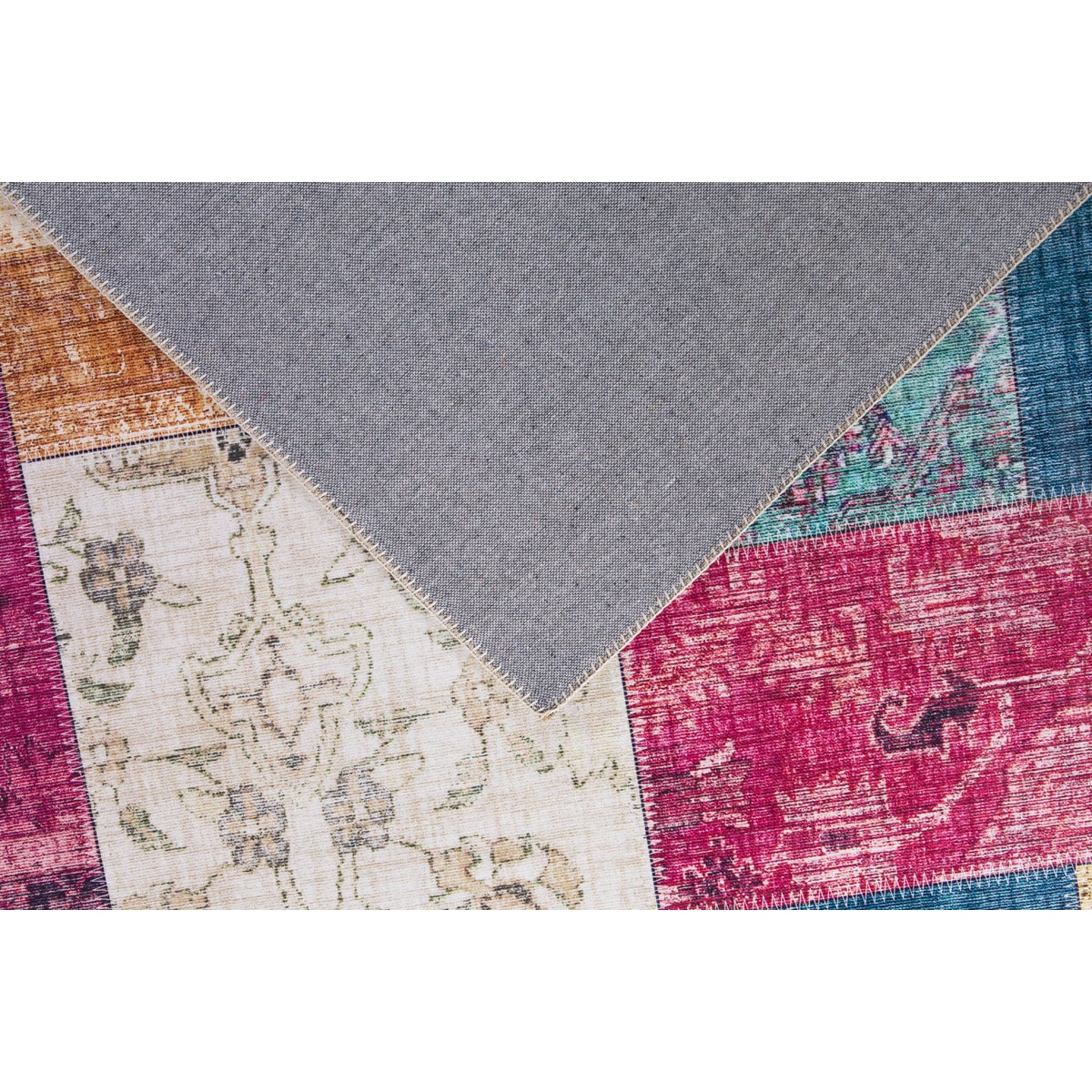HOMCOM Teppich pfegeleicht Kurzflor Multi 170 x 120 x 0,7 cm