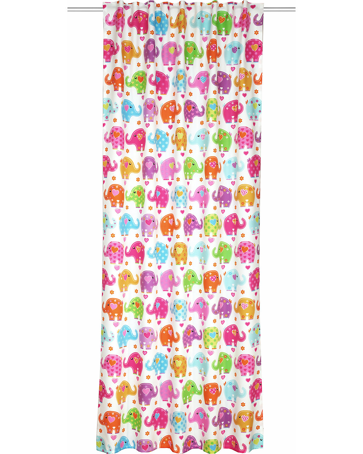 Vorhang Elefanten, blickdicht, 245 x 135 cm