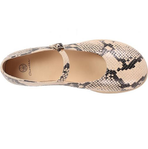 ekonika Ballerinas mit auffälligem Reptilienprint