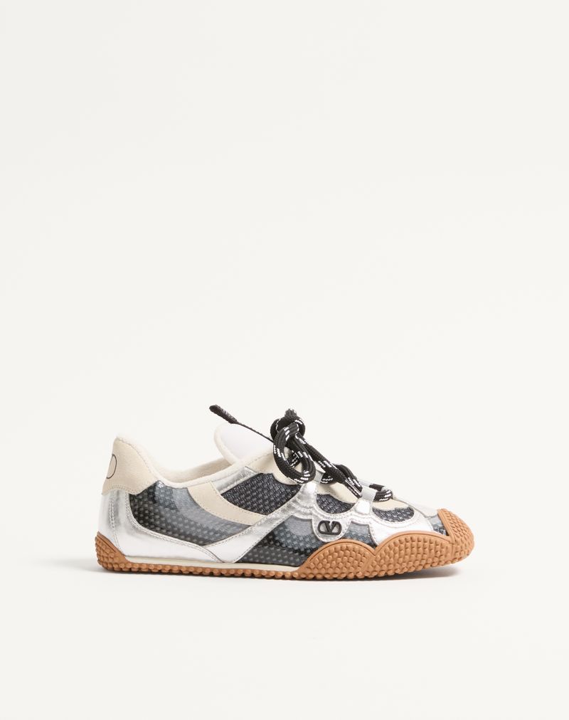 Amphibia Sneaker i gummieret kalveskind og lamineret nappa