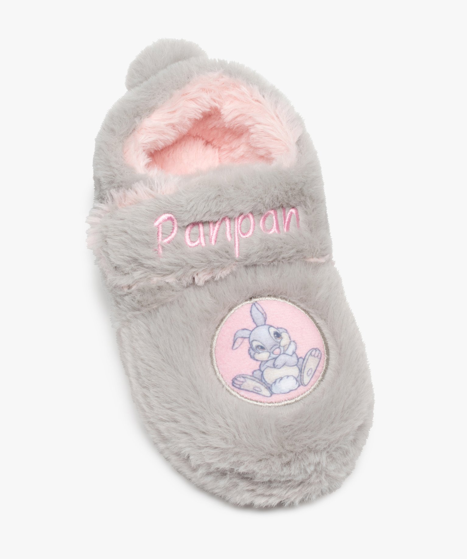 Chaussons fille en textile peluche Panpan - DS gris | GEMO
