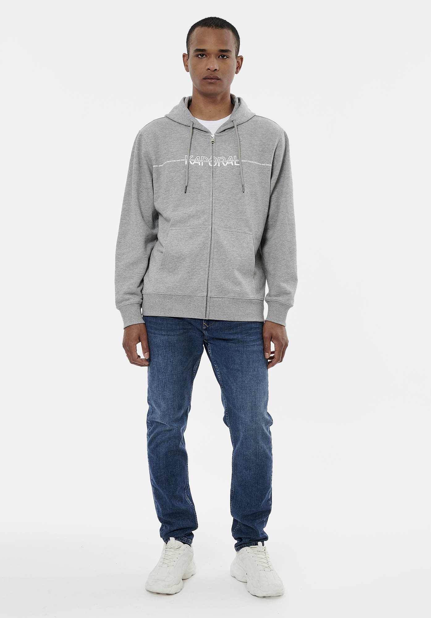 ROLAN  Sweat zippé gris homme