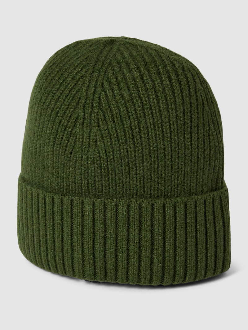 Beanie mit Kaschmir-Anteil in olivgrün meliert