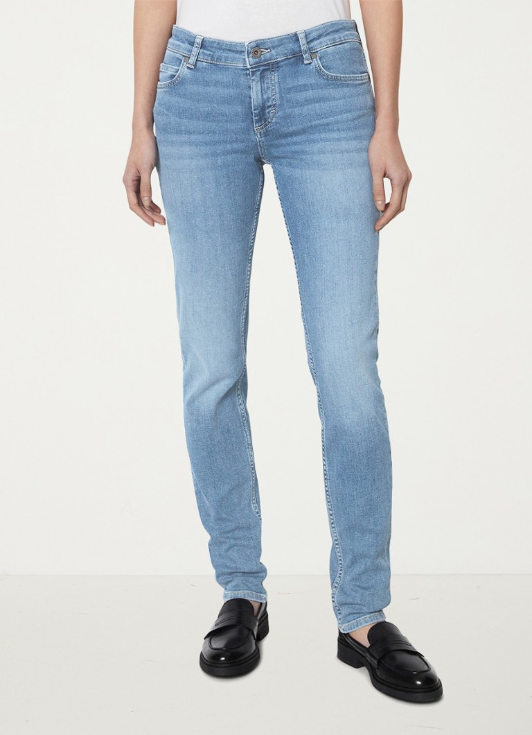 Marc O'Polo mid-waist slim-fit jeans made of organic cotton with side pockets