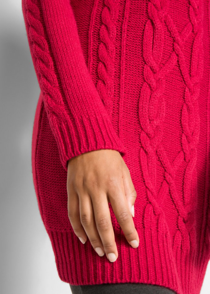 Strickkleid mit Reißverschluss-Detail