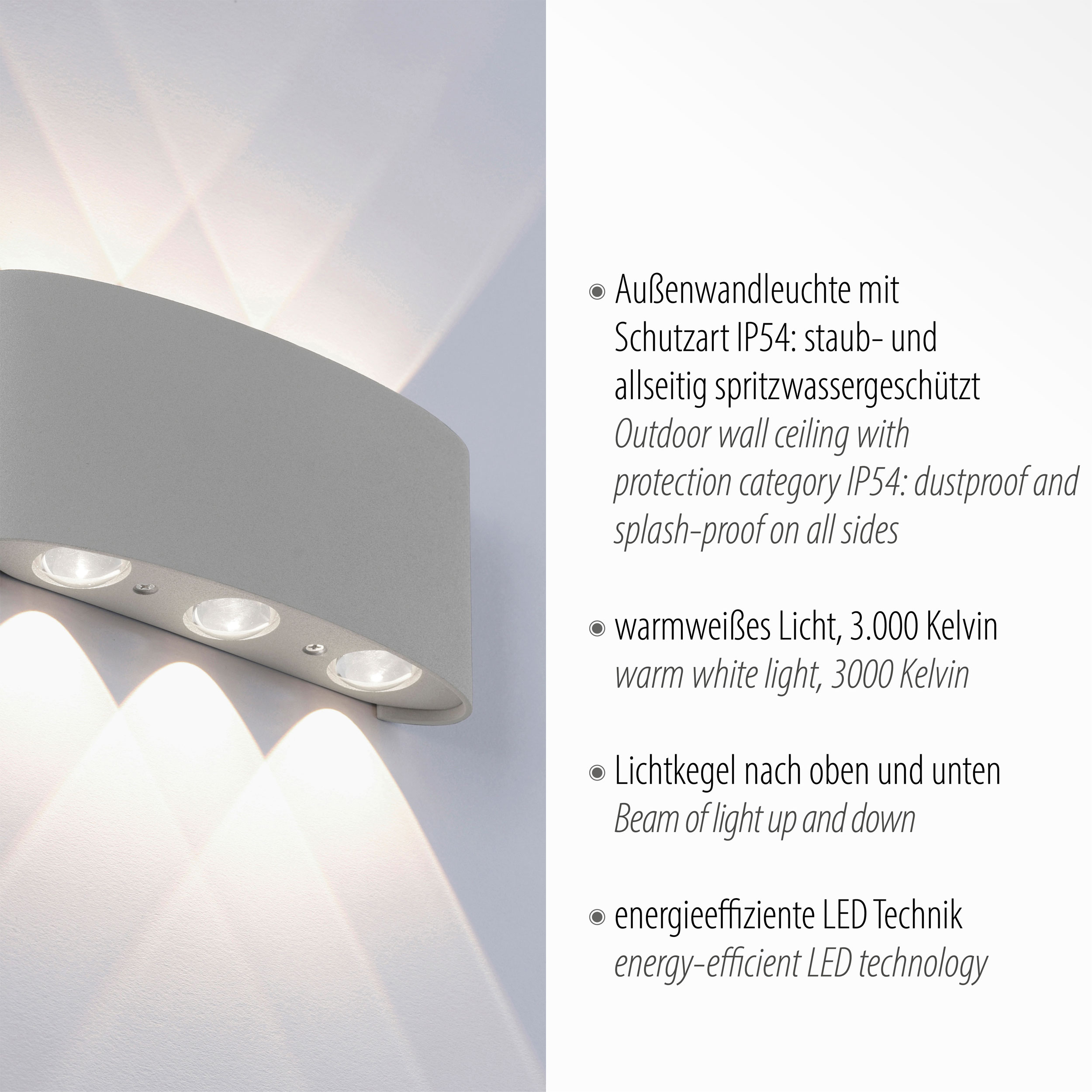 Paul NeuhausLED-Wandleuchte 6flg