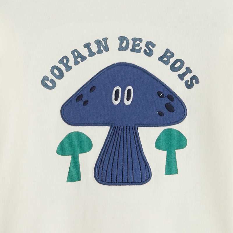 T-shirt bébé garçon champignons blanc Catimini
