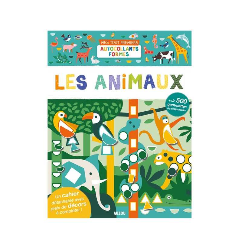 Livre Mes premières gommettes formes les animaux - Auzou