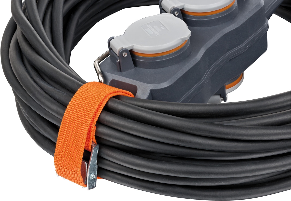 Brennenstuhl ProfessionalLINE 9161250160 Powerblock con cavo di prolunga IP54 4x 25 m nero H07RN-F 3G1.5