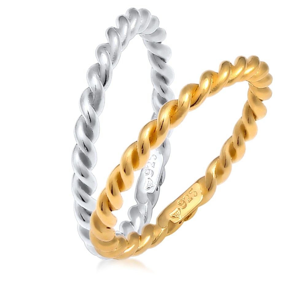 Elli Elli Bague Ringset 925 Sterling Silber Bague