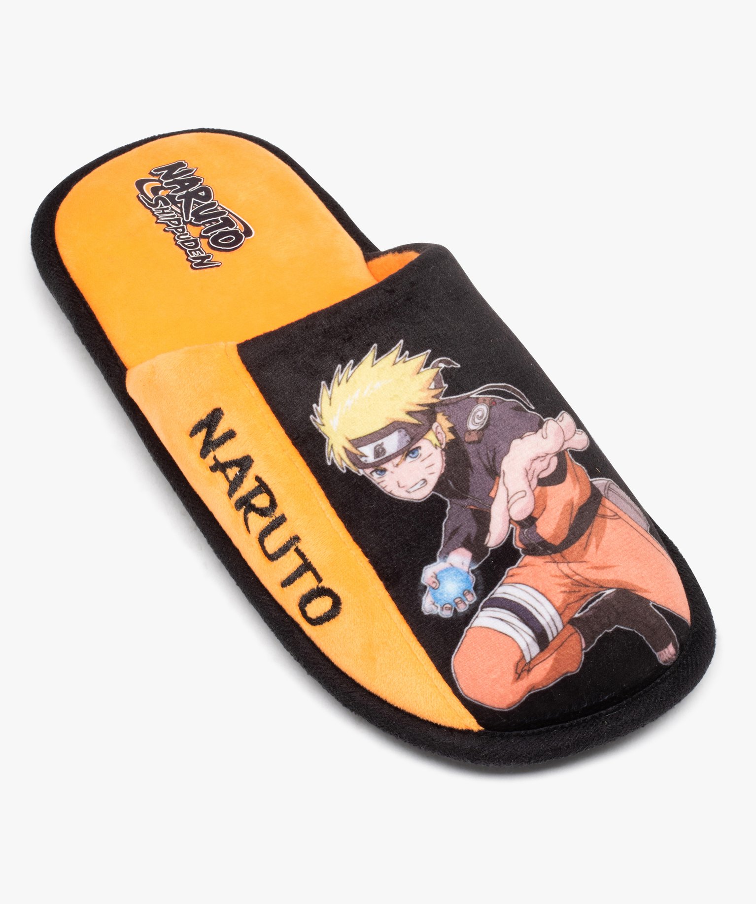 Chaussons Garçon mules plates en velours - Naruto noir | GEMO
