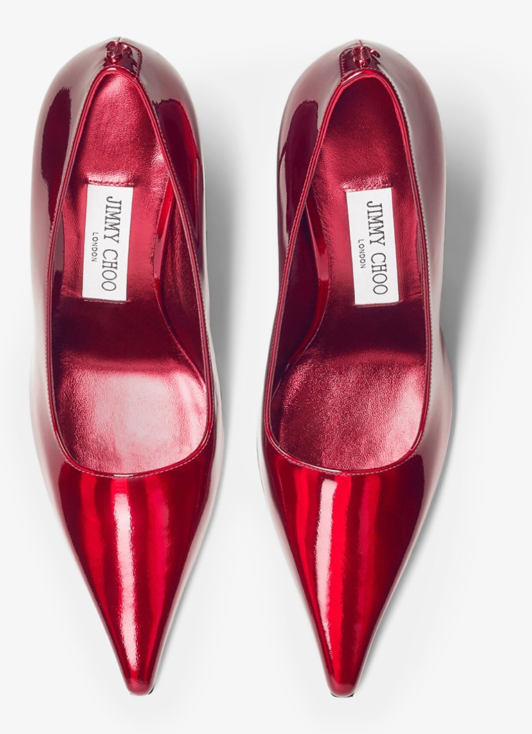 Lodičky Jimmy Choo Ixia 95 z telecí kůže s metalickou povrchovou úpravou