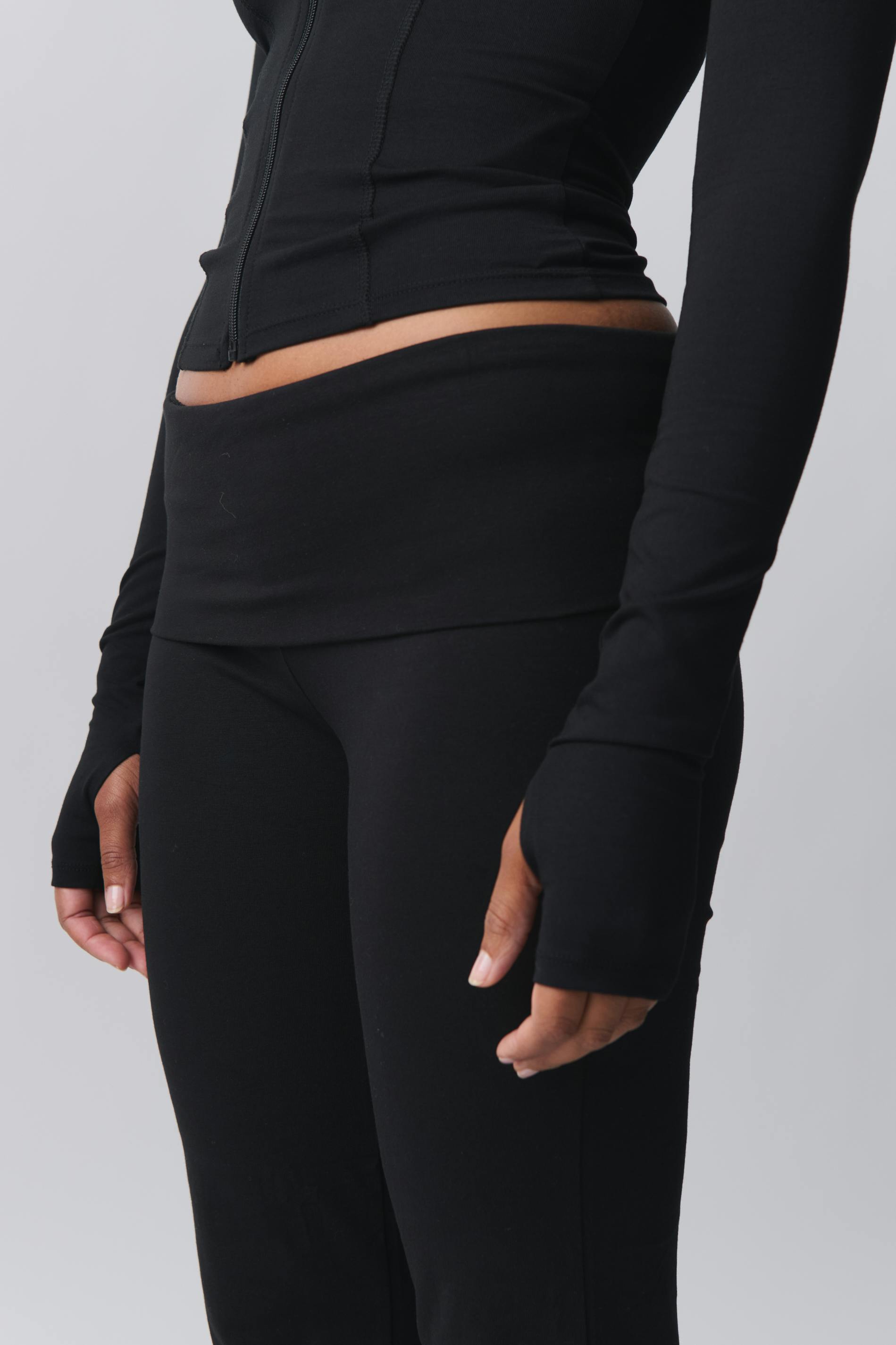 Soft touch folded trouser
