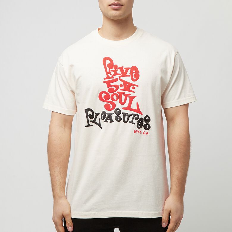 Pleasures x N.E.R.D. Five 5 V T-Shirt cream