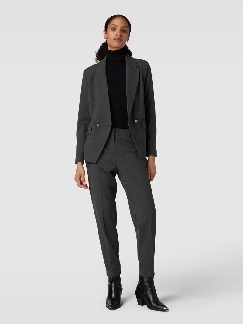 Blazer mit Reverskragen und Knopfverschluss in anthrazit