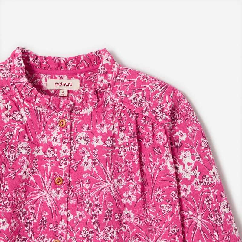 Blouse fille tubique rose à imprimés Catimini