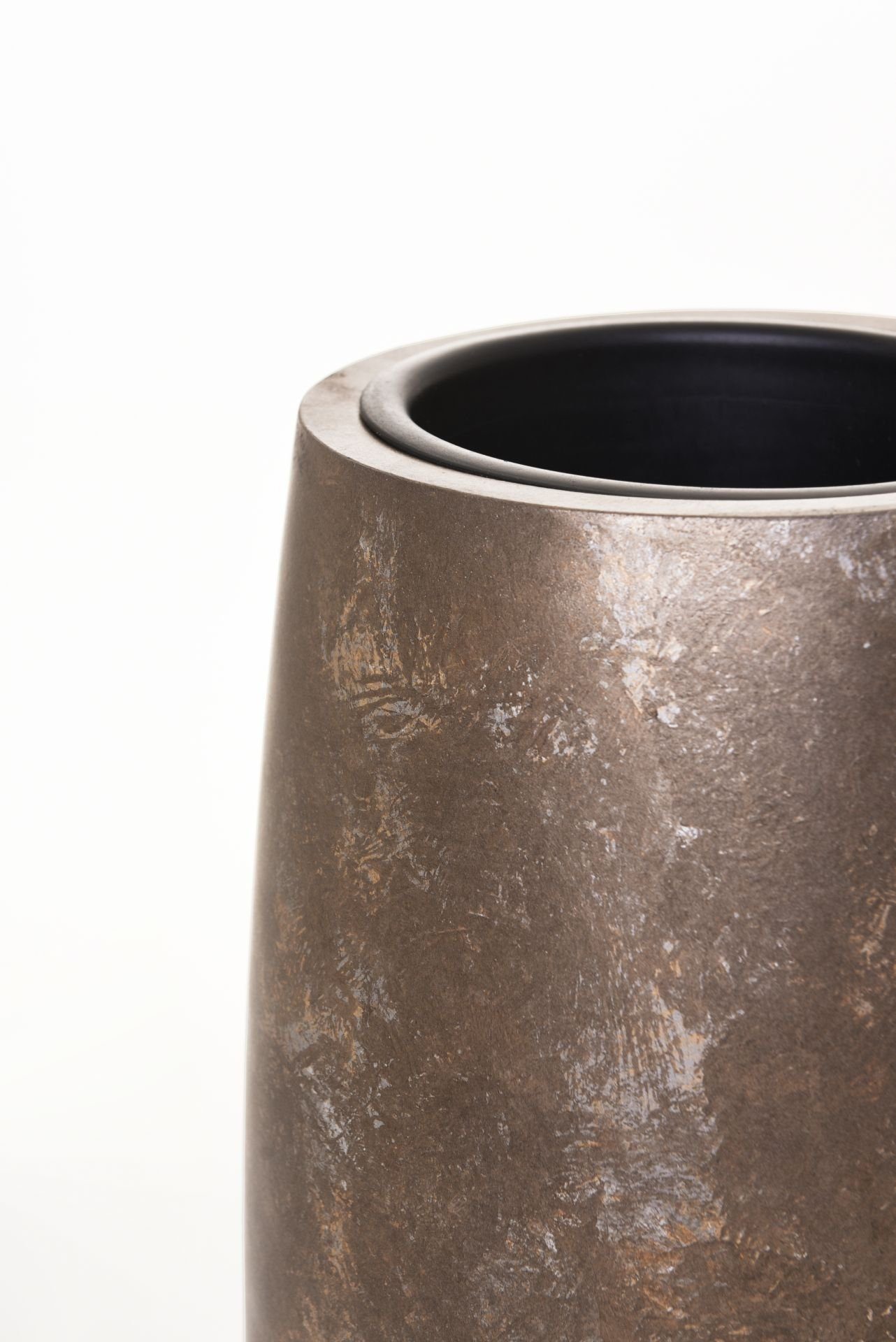 VIVANNO Pflanzkübel Bodenvase Blumenkübel Fiberglas MAGNUM Quarzgrau